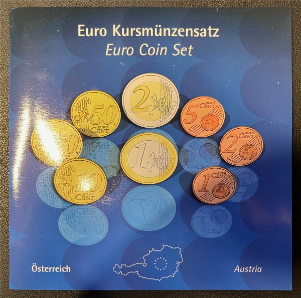 KMS - Österreich 2002 - "Euro-Coin-Set" (org.verpakt und verschweißt)