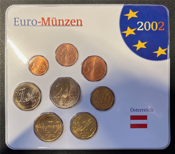 KMS - Österreich 2002 - "Euro-Münzen" (org.verpakt und verschweißt)