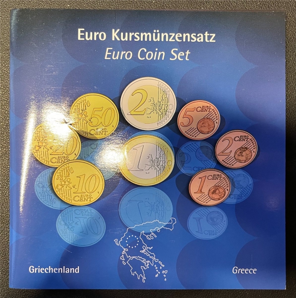 KMS - Griechenland 2002 - "Euro-Coin-Set" (org.verpackt, verschweißt)