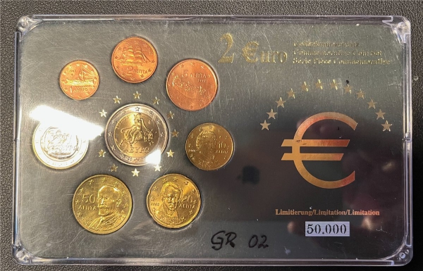 KMS - Griechenland 2002 - "Prestige-Euro-Kursmünzen" (org.verpackt, verschweißt) (2)
