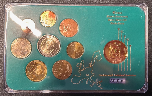 KMS - Spanien - EURO-Prestigesatz in Plastikfolder, limitierte Auflage (org. verpackt) (5)