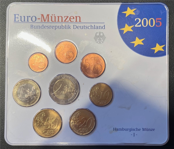 KMS - Deutschland - "EURO-Kursmünzen 2005, Hamburg  -J- "