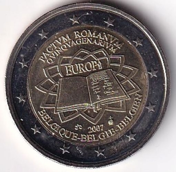 2 Euro Gedenkmünze Belgien - 2007 - "Römische Verträge"