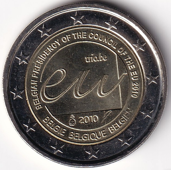 2 Euro Gedenkmünze Belgien - 2010 - "EU-Ratspräsidentschaft"