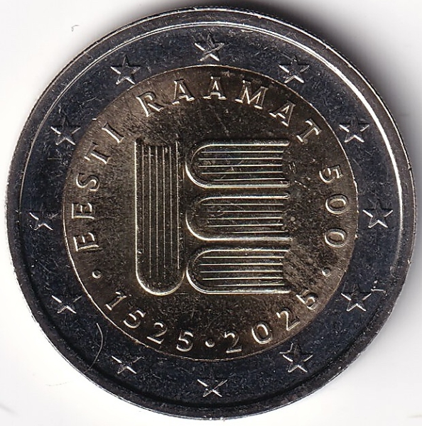 2 Euro Gedenkmünze Estland - 2022 - "500. Jahrestag d. Einführung d. Estnischen als Schriftsprache"