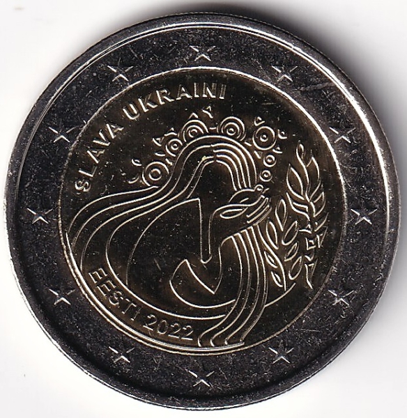 2 Euro Gedenkmünze Estland - 2022 - "Ruhm der Ukraine"