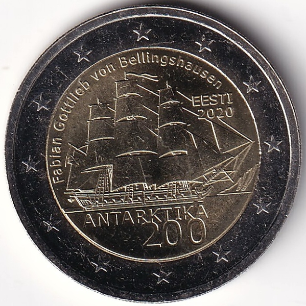 2 Euro Gedenkmünze Estland - 2020 - "200 Jahre Endeckung von Antarktika"
