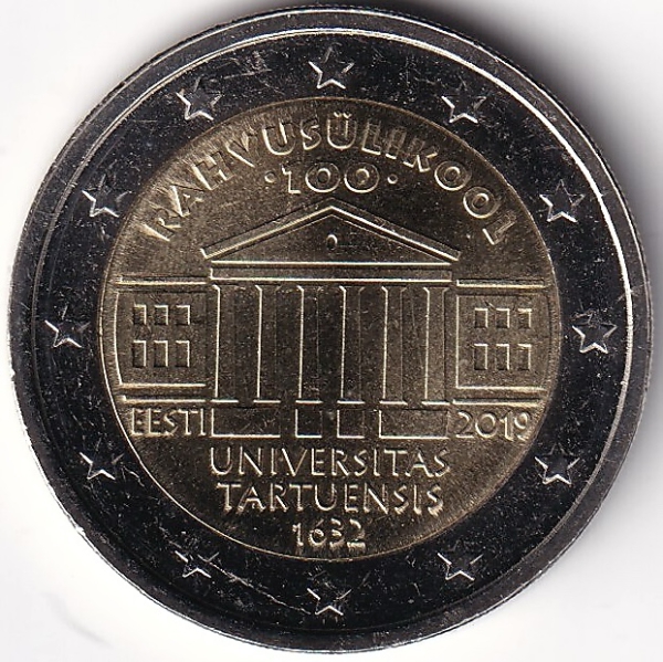 2 Euro Gedenkmünze Estland - 2019 - "100 Jahre Universität Tartu"