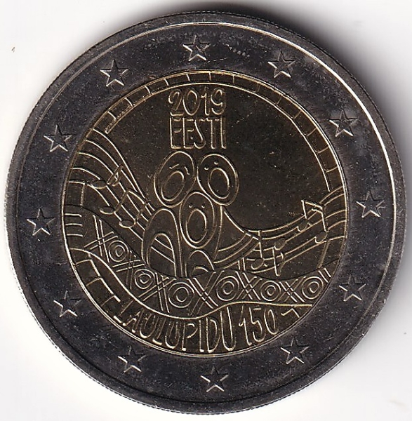 2 Euro Gedenkmünze Estland - 2019 - "150 Jahre estnisches Liederfest"