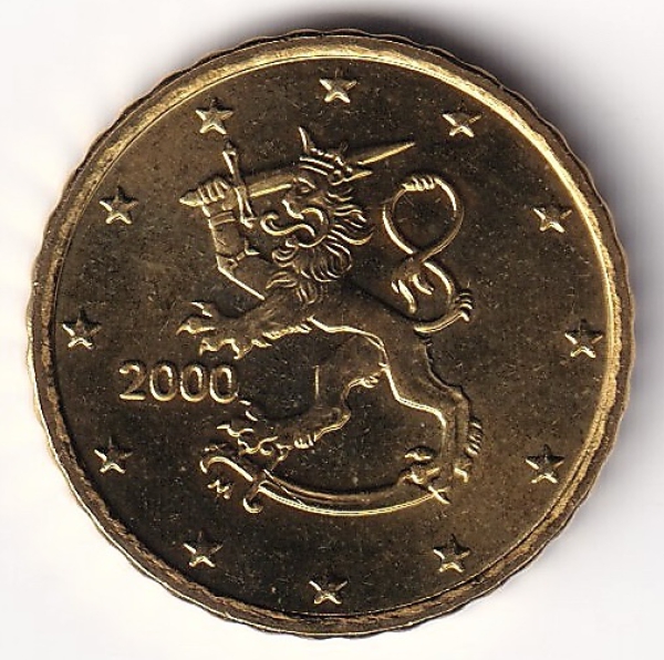 10 Cent Münze Finnland - 2000 - "Löwe mit Schwert und Krone"