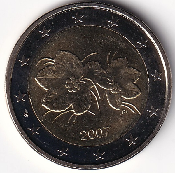 2 Euro Münze Finnland - 2007 - "Moltebeere"