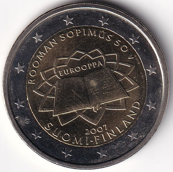 2 Euro Gedenkmünze Finnland - 2007 - "Römische Verträge"