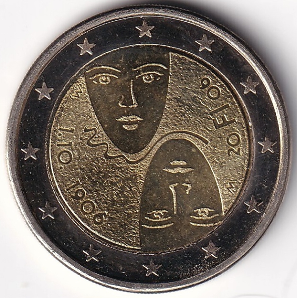 2 Euro Gedenkmünze Finnland - 2006 - "100 Jahre Wahlrecht"