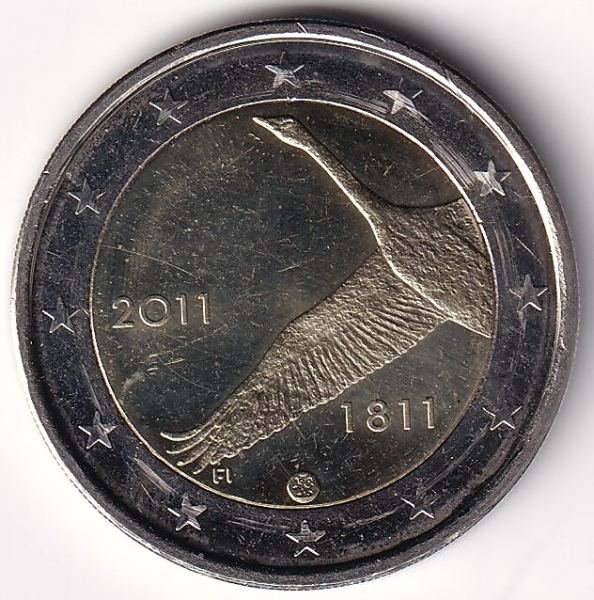 2 Euro Gedenkmünze Finnland - 2011 - "200 Jahre Bank von Finnland"