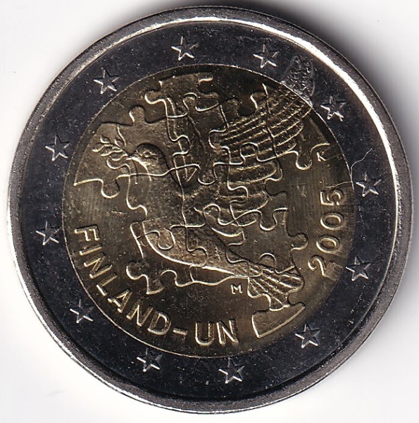 2 Euro Gedenkmünze Finnland - 2005 - "50 Jahre Mitgliedschaft i.d. Vereinten Nationen"