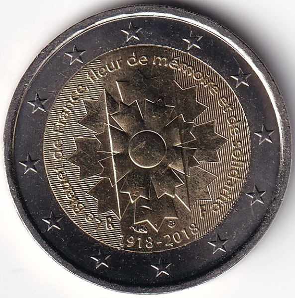 2 Euro Gedenkmünze Frankreich - 2018 - "Kornblume Frankreich"