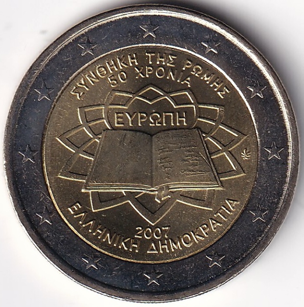 2 Euro Gedenkmünze Grichenland - 2007 - "Römische Verträge"