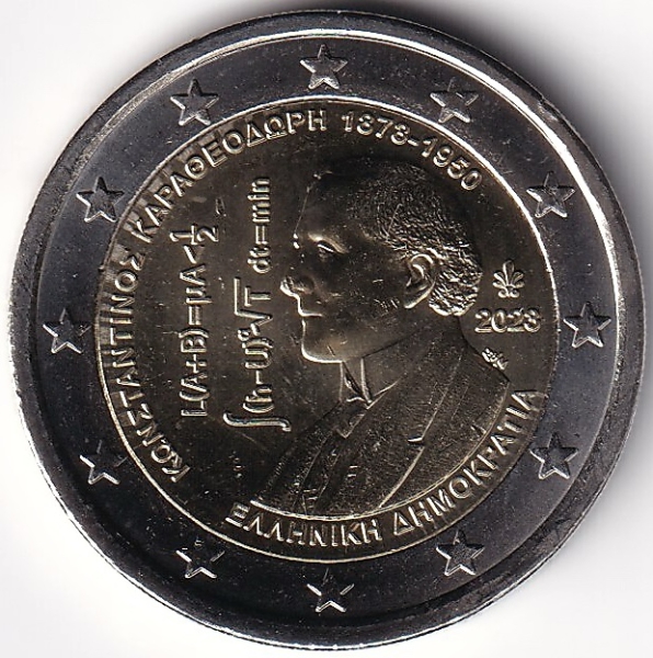 2 Euro Gedenkmünze Grichenland - 2023 - "150. Geburtstag v. Costantin Caratheodory"