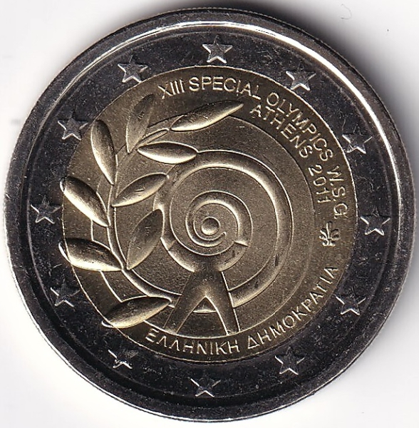 2 Euro Gedenkmünze Grichenland - 2011 - "100. Special Olympics 2011, Athen"