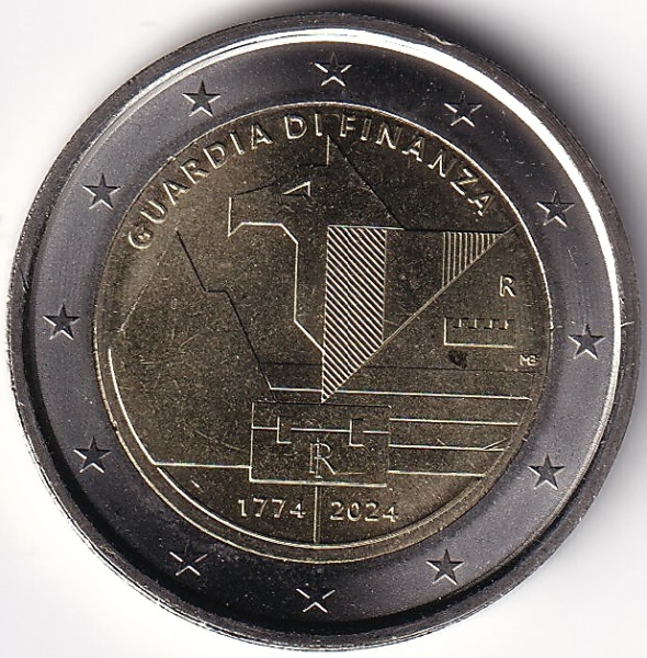 2 Euro Gedenkmünze Italien - 2024 - "250. Jahrestag d.Gründung Guardia Finanza"