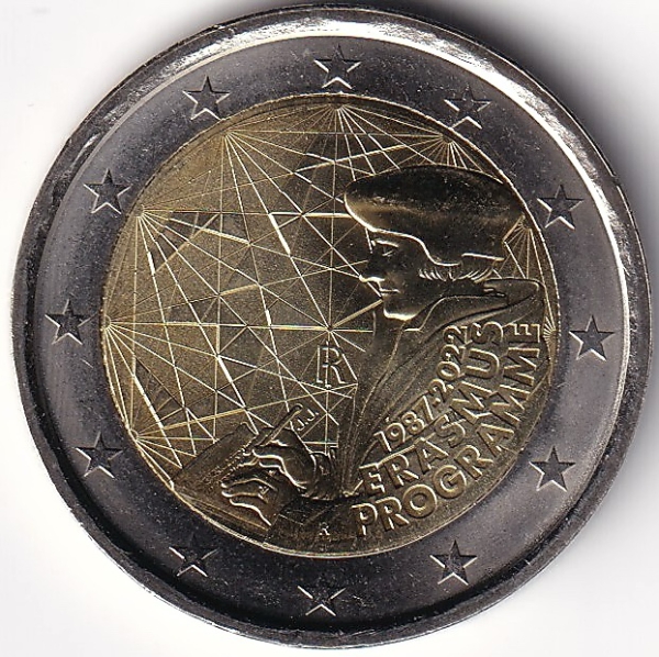 2 Euro Gedenkmünze Italien - 2022 - "35 Jahre Erasmus-Programm"