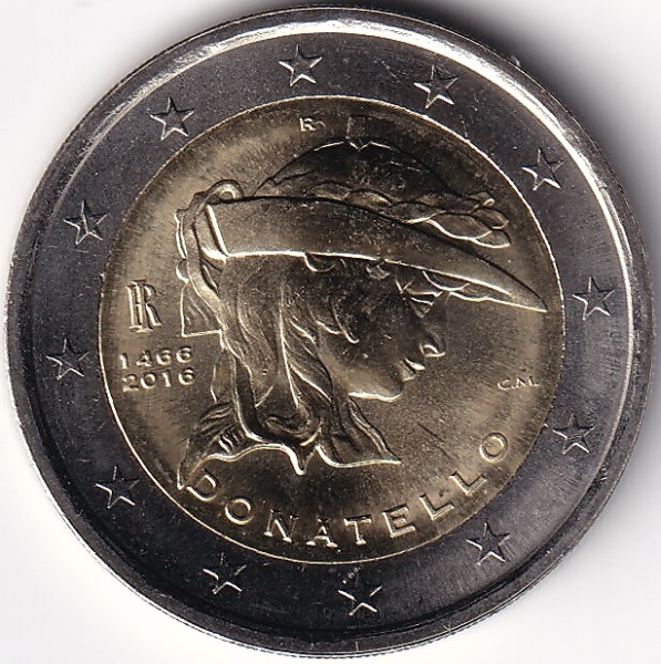 2 Euro Gedenkmünze Italien - 2016 - "550. Todestag v. Dornato di Niccolo"