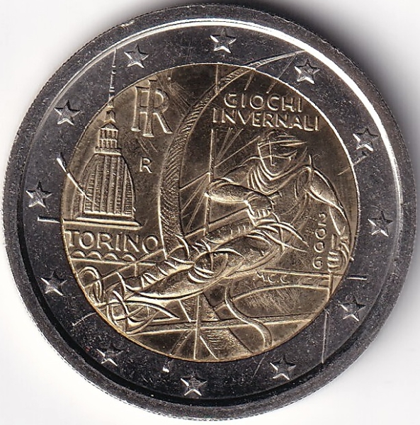 2 Euro Gedenkmünze Italien - 2006 - "Olympische Winterspiele 2006"
