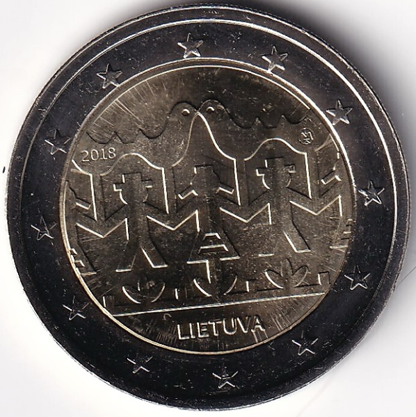 2 Euro Gedenkmünze Litauen - 2018 - "Litauisches Lieder- u. Tanzfest"