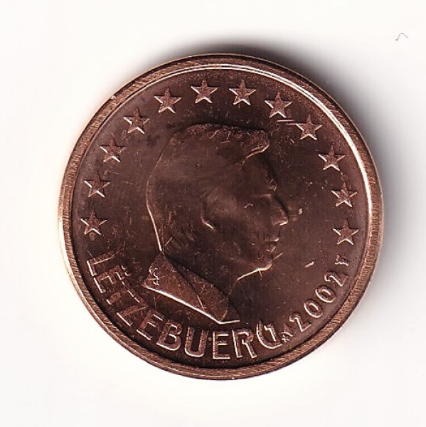 1 Cent Münze Luxemburg - 2002 - "Großherzog Henri I"