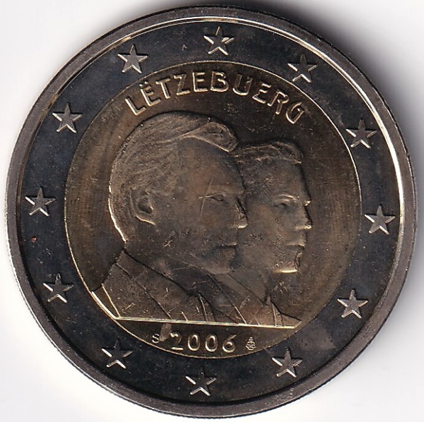 2 Euro Gedenkmünze Luxemburg - 2006 - "25. Geburtstag Erbgroßherzog Guillaume"