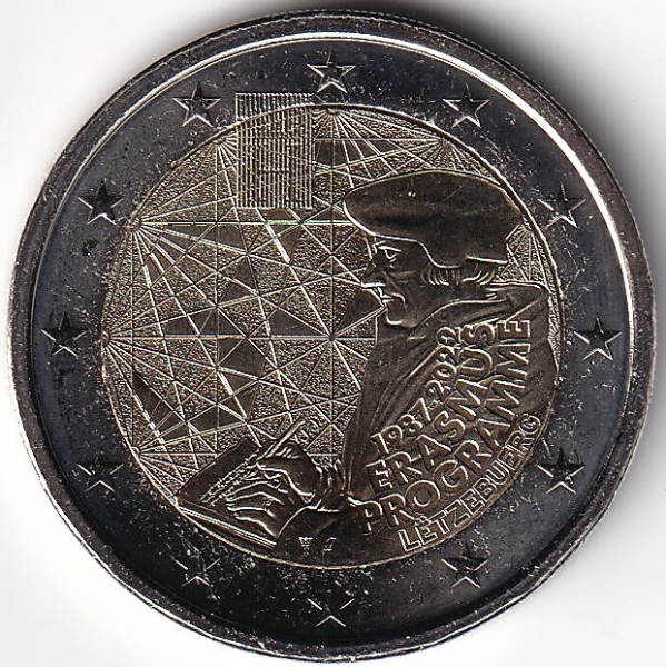 2 Euro Gedenkmünze Luxemburg - 2022 - "30 Jahre Erasmus-Programm"
