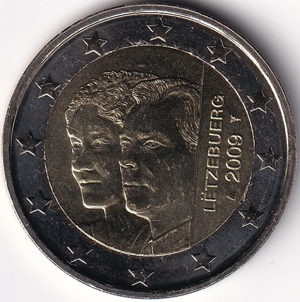 2 Euro Gedenkmünze Luxemburg - 2009 - "30. Jahrestag der Thronbesteigung Großherzogin Charlotte"