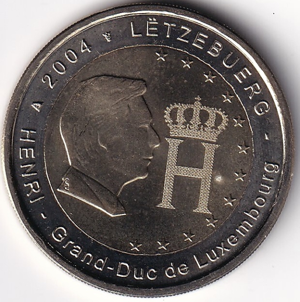 2 Euro Gedenkmünze Luxemburg - 2004 - "Die großherzogliche Dynastie"