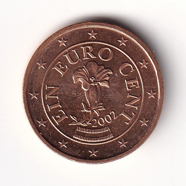 1 Cent Münze Österreich - 2002 - "Enzian"