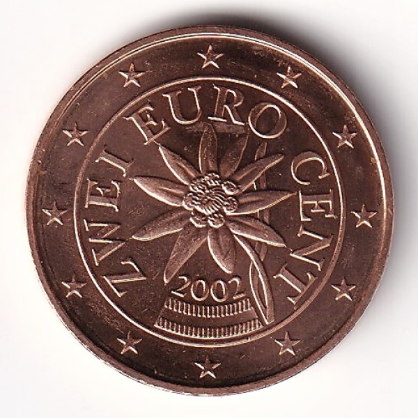 2 Cent Münze Österreich - 2002 - "Edelweiß"