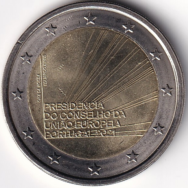 2 Euro Gedenkmünze Potugal - 2021 - "EU-Rats-Präsdentschaft"