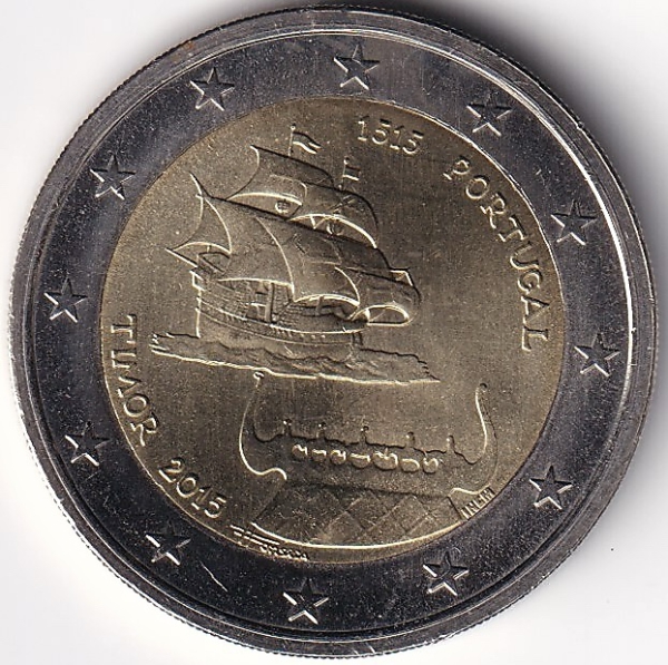 2 Euro Gedenkmünze Potugal - 2015 - "500. Jahrestag Entdeckung Timors"
