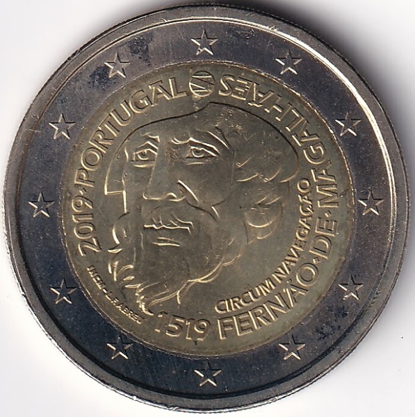 2 Euro Gedenkmünze Potugal - 2019 - "500. Jahrestag Beginn d. Weltumsegelung"