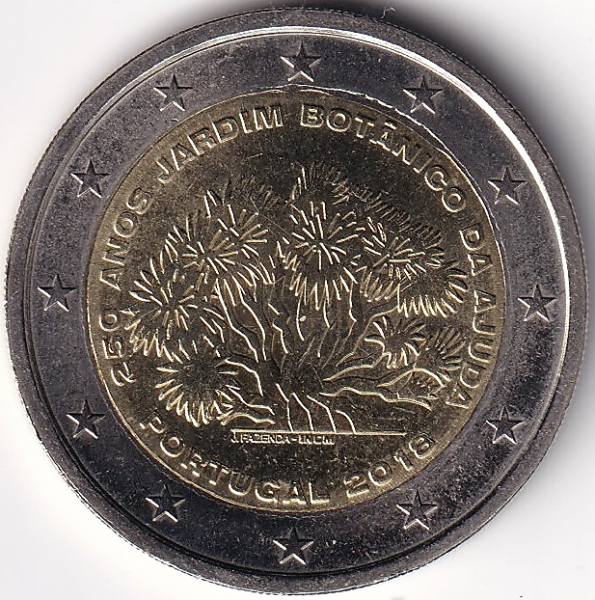 2 Euro Gedenkmünze Potugal - 2018 - "Botanischer Garten v. Ajuda"