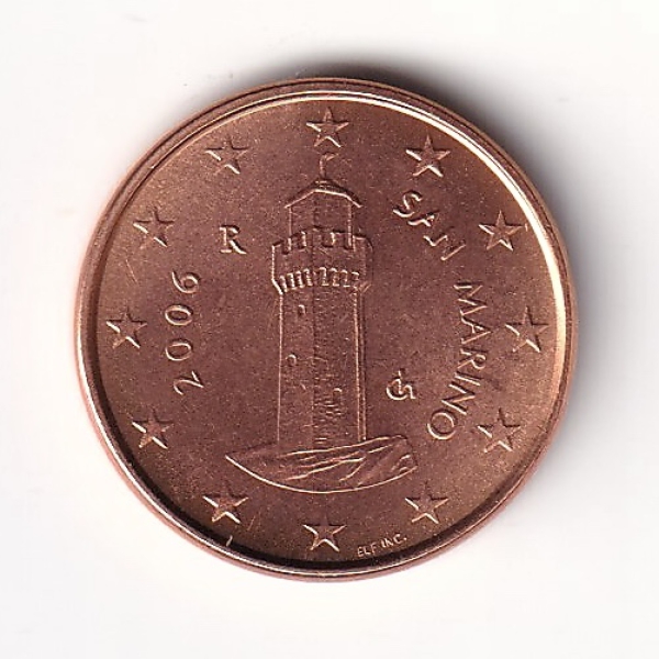 1 Cent Münze San Marino - 2006