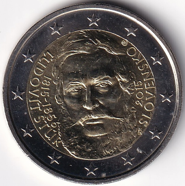2 Euro Gedenkmünze Slowakei - 2015 - "200. Geburstag  v. Ludovit Stur"