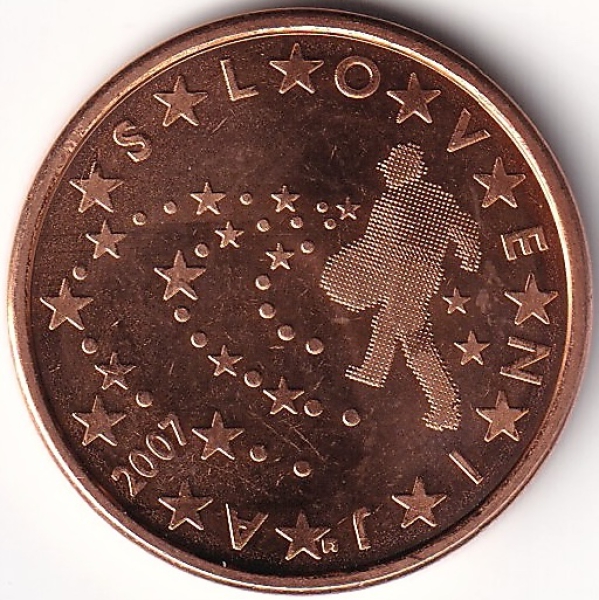 5 Cent Münze Slowenien - 2007 - "Sämann"