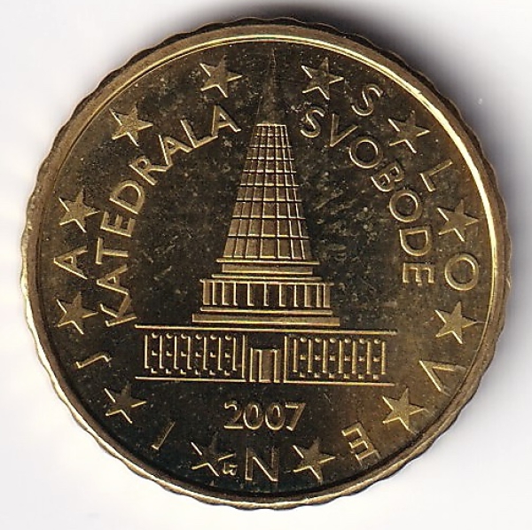 10 Cent Münze Slowenien - 2007 - "Entwurf f. ein Parlamentsgebäude"