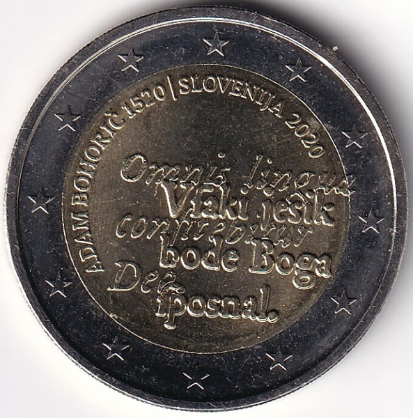 2 Euro Gedenkmünze Slowenien - 2020 - "500. Geburtstag v. Asdam Bohoic"