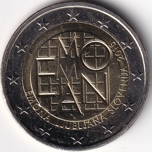 2 Euro Gedenkmünze Slowenien - 2015 - "250. Jahrestag d. Errichtung d. antiken Emona"