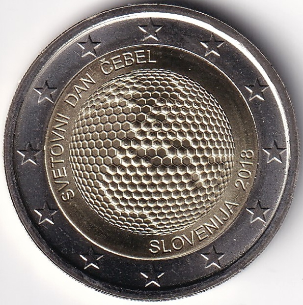 2 Euro Gedenkmünze Slowenien - 2018 - "Weltbienentag"