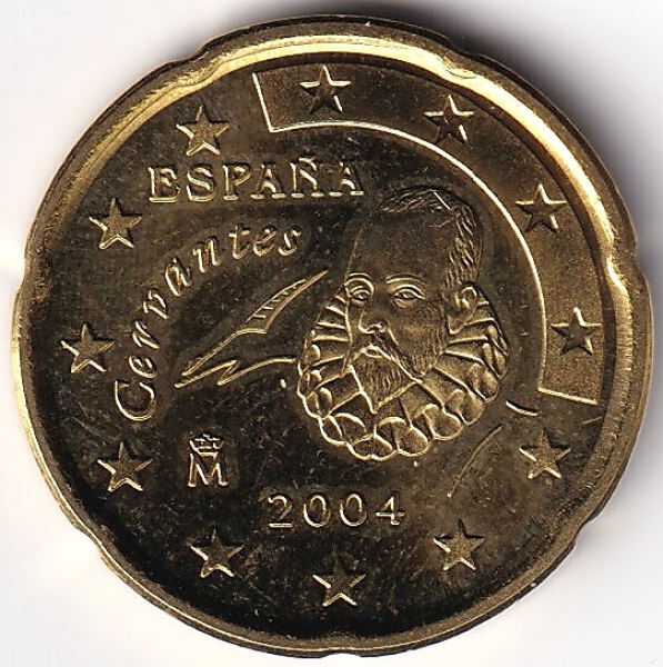 20 Cent Münze Spanien - 2004 - "Miguel de Cervantes"