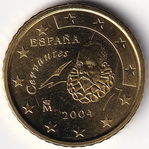 50 Cent Münze Spanien - 2004 - "Miguel de Cervantes"