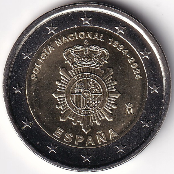 2 Euro Gedenkmünze Spanien - 2024 - "200 Jahre Spanische Nationalpolizei"