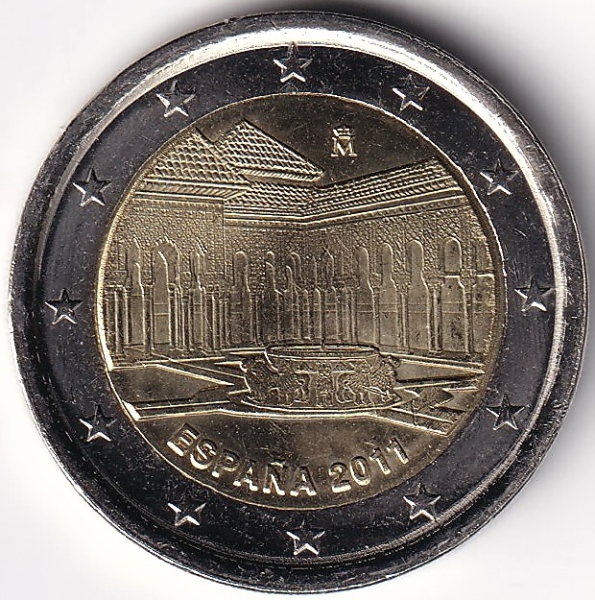 2 Euro Gedenkmünze Spanien - 2011 - "Alhambra, Generalife u. Albaicin"